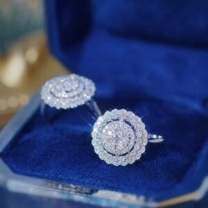 flower round lab diamond ring