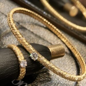 Braided brushed bracelet