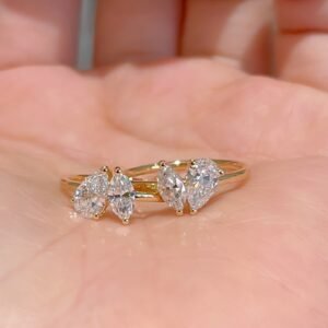 drop shape diamond ring