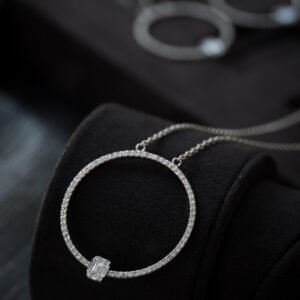 large circle necklace earring set