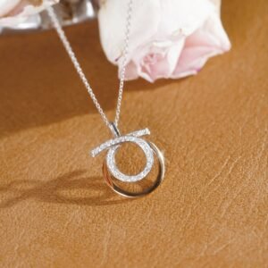 Double circle necklace