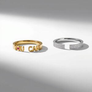 18k gold couple ring
