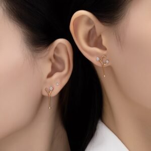 18K gold earring