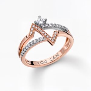 Au750 gold diamond ring