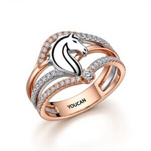 18k gold ring with diamond